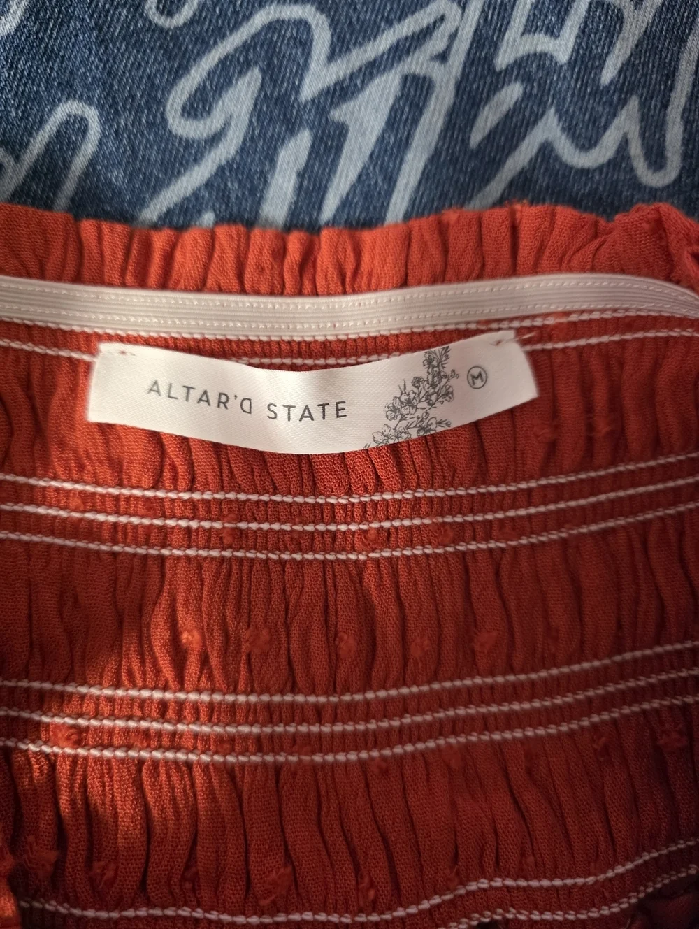 Altar’d State Mini Bohemian Swiss Dot  Skirt Tiered‎ Ruffle Layers Size Medium